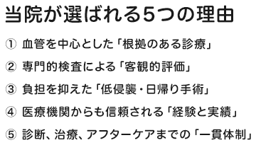 当院が選ばれる5つの理由